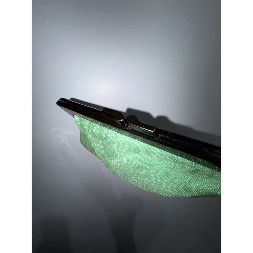 Vintage B. Altman and Co. New York NY Frame Green Clutch Lucite J‎